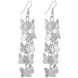 Butterfly Earrings for Women Jewelry, Long Flying Butterfly Tassels Dangle Elegant Earrings