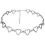 Simple Geometric Hearts Necklace Lolita Choker Chain Cuban Chunky Clavicle Chain Necklace Punk Chic Style Street Fashion Wedding Dress Jewelry for Girls Women