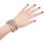 Suyi Womens Leopard Bracelets Wide Leather Wrap Bracelet Multilayer Cuff Bracelet