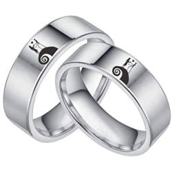 Sping Jewelry Jack and Sally Moonlit Confession Ring His and Hers Titanium Steel Nightmare Before Christmas Band Size 6-12