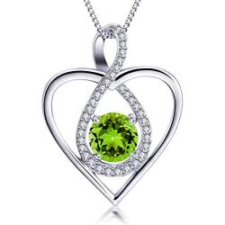 Heart Necklace-14k Gold Plated Infinity Necklace-5A Cubic Zirconia Heart Pendant Necklace-Women Jewelry Necklaces for Women