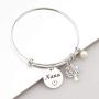 BEKECH Nana Bracelet Grandma Nana Charm Expandable Wire Bangle Nana Jewelry Grandmother Gift for Family Nana