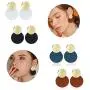 Hanpabum 8 Pairs Acrylic Leather Drop Dangle Earrings Mottled Resin Stud Earrings Set Bohemian Statement Round&Oval Shape Jewelry Hanpabum 8 Pairs Acrylic Leather Drop Dangle Earrings Mottled Resin Stud Earrings Set Bohemian Statement Round&Oval Shape Jewelry