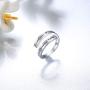 Besteel 925 Sterling Silver Adjustable Inspirational Ring Spiral Wrap Twist Ring Motivational Encouragement Personalized Jewelry Mothers Day
