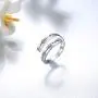 Besteel 925 Sterling Silver Adjustable Inspirational Ring Spiral Wrap Twist Ring Motivational Encouragement Personalized Jewelry Mothers Day