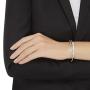 SWAROVSKI Womens Fresh Bangle Bracelet Collection, Rhodium Finish, Clear Crystals