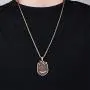 KMASAL Jewelry Hip Hop Iced Out Small Fireman Pendant Chain Pave Colorful CZ Diamond Stone 18K Gold Plated Necklace with 24 Inch Stainless Rope Chain for Men Women