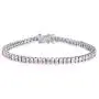 Bridal 10CT Simple Classic Cubic Zirconia Square Clear Blue Pink Brilliant Princess Cut AAA CZ Tennis Bracelet For Women For Prom 925 Sterling Silver