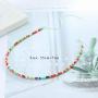 Yalice Multicolor Choker Necklace Chain Rainbow Seed Bead Necklaces Jewelry for Women and Girls