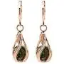 Comelyjewel Womens Earring with Hollow Design,Women Fashion Cubic Zirconia Water Drop Dangle Leaverback Earrings Jewelry Gift - Pink