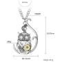 AILUOR Steampunk Gear Pendant Necklace, Punk Vintage Gothic Love Heart Owl Butterfly Bee Insect Chain Sweater Pendant Necklace Jewelry for Women Girl