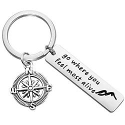 KUIYAI Go Where You Feel Most Alive Mountain Bracelet Adventure Jewelry Nature Lover Traveler Gift