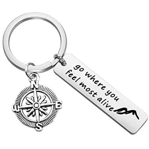 KUIYAI Go Where You Feel Most Alive Mountain Bracelet Adventure Jewelry Nature Lover Traveler Gift