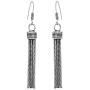 Efulgenz Boho Vintage Antique Ethnic Gypsy Indian Oxidized Silver Multilayer Strand Choker Statement Necklace Earrings Jewelry Set