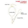 YienDoo Fashion Gold Tiny Crystal Bracelet Finger Chain Hand Harness Chain Dainty 3 Rhinestone Slave Bracelet Jewelry for Women and Girls