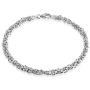 Quadri - Premium Quality 925 Sterling Silver 3.5mm Solid Round Byzantine Link Chain Bracelet for Women Men Girls Boys - 7'' - 7.5'' - 8'' - 8.5'' inch - Handmade in Italy Certified - Gift Box Included