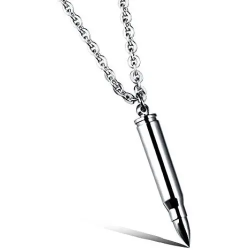 Minimalist Mens Bullet Choker Pendant Necklace for Men Women Boy Urn Cremation Prayer Stainless Steel Fashion Simple Bar Ash Memorial Bullet Chain Nice Gifts Jewelry Minimalist Mens Bullet Choker Pendant Necklace for Men Women Boy Urn Cremation Prayer Stainless Steel Fashion Simple Bar Ash Memorial Bullet Chain Nice Gifts Jewelry