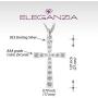 ELEGANZIA Sterling Silver Cross Necklace for Women Girls, Silver Cross Chain with Cubic Zirconia Cross Pendant, Religious Christian Jewelry