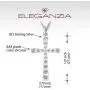 ELEGANZIA Sterling Silver Cross Necklace for Women Girls, Silver Cross Chain with Cubic Zirconia Cross Pendant, Religious Christian Jewelry