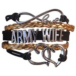Army Wife Jewelry, Army Wife Bracelet, Proud Army Wife Charm Bracelet -Gift for Wife