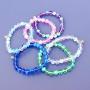 Life Token Shimmer Beads 8mm Glowing Glass Mermaid Moonstone Stretch Bracelet for Women Rainbow Violet Purple