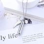 LOYALLOOK Urn Necklaces for Human Pet Ashes Angel Wing Cylinder Memorial Urn Necklace Stainless Steel Cremation Jewelry Urn Keychain for Ashes