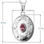 Finejewelers Sterling Silver Birthstone Locket Pendant Necklace