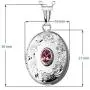 Finejewelers Sterling Silver Birthstone Locket Pendant Necklace Finejewelers Sterling Silver Birthstone Locket Pendant Necklace