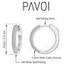 PAVOI 14K Gold Plated 925 Sterling Silver Cubic Zirconia Hoop Earrings
