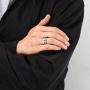 King Will Mens 4mm Stainless Steel Wedding Ring Sliver Steel Wire Inlay Domed Style High Polished