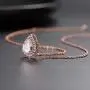 CZ Teardrop Necklace and Stud Earrings Set 14K White Gold Plated Wedding Jewelry for Bridal CZ Teardrop Necklace and Stud Earrings Set 14K White Gold Plated Wedding Jewelry for Bridal