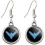 GRAPHICS & MORE Batman Nightwing Logo Novelty Dangling Drop Charm Earrings