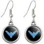 GRAPHICS & MORE Batman Nightwing Logo Novelty Dangling Drop Charm Earrings GRAPHICS & MORE Batman Nightwing Logo Novelty Dangling Drop Charm Earrings