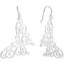 Hot Silver Sterling Silver Butterfly Dangle Earrings