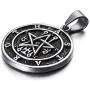 Elfasio Stainless Steel Necklace Pendant for Men Seal of Astaroth Key of Solomon/Seal of Lilith Sigil of Lucifer Seal Both Sided Pendants Chain 18-30 inch Elfasio Stainless Steel Necklace Pendant for Men Seal of Astaroth Key of Solomon/Seal of Lilith Sigil of Lucifer Seal Both Sided Pendants Chain 18-30 inch