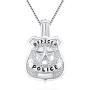 LGSY Sterling Silver Police Officers Pearl Cage Pendants for Women, Design Pearl Cage Pendants for Pearl Jewelry Making, Essential Oil Diffuser Lockets for Pearl Jewelry
