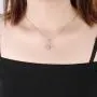 Angelady 925 Sterling Silver Infinity Necklace for Women with Jewellery Gift Box, Silver and Rose Gold Plated Friendship Pendant Necklace with 5A Cubic Zircon Birthday Gift