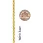 FZTN Jewelry Mens Womens 3mm Curb Chain Cuban Link Chain 18K Gold Plated Stainless Steel Necklace,Fashion Jewelry,Wear Alone or with Pendant,18-26 Inch