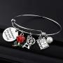 Sleeping Beauty Gift Once Upon A Time Fairy Tale Movie Theme Jewelry She Believed She Could So She Did Sleeping Beauty Charms Bracelet for Daughter Niece Best Friend