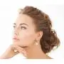 THE PEARL SOURCE 14K Gold AAAA Quality Round White Freshwater Cultured Pearl Garnet Gemstone Earrings for Women THE PEARL SOURCE 14K Gold AAAA Quality Round White Freshwater Cultured Pearl Garnet Gemstone Earrings for Women