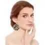 Bohemian Wooden Both Earrings for Women Teen Girls Printing Round Pendants Bohemian Wooden Both Earrings for Women Teen Girls Printing Round Pendants