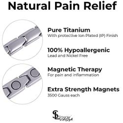 Elegant Womens Titanium Magnetic Therapy Bracelet Pain Relief for Arthritis and Carpal Tunnel
