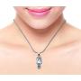 Puzzled Sparkling Flip Flop Necklace and Earrings Set Charming Necklace and Earring Set - Beach Theme - Aqua Jewelry Always Unique Gift - Item #K6302-6352