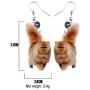 Bonsny Acrylic Fluffy Fatty Cat Kitten Earrings Big Long Dangle Drop Lovely Animal Jewelry For Women Girl Ladies Kids Gifts