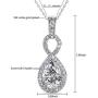 St.Claire Swarovski Crystals 18K Gold Plated Unique Pendant Necklace 925 Sterling Silver Necklace Birthstone Pendant Necklaces for Women with 5A Cubic Zirconia Christmas Jewelry Birthday Gift