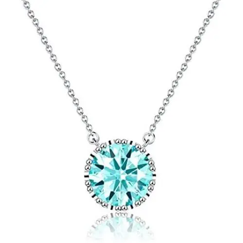 Yalong Birthstone Necklace for Women 5A Zirconia Crown Pendant 14K White Gold Plated Dainty Silver Chain Choker jewelry Gift Girl Yalong Birthstone Necklace for Women 5A Zirconia Crown Pendant 14K White Gold Plated Dainty Silver Chain Choker jewelry Gift Girl