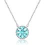 Yalong Birthstone Necklace for Women 5A Zirconia Crown Pendant 14K White Gold Plated Dainty Silver Chain Choker jewelry Gift Girl