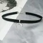 TseanYi Boho Moon Pendant Necklace Black Silk Ribbon Choker Necklace Chain Sexy 90s Necklaces Jewelry for Women and Girls