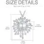 Zoeniya Dandelion Necklace s925 Sterling Silver Pendant Necklace with 7-8mm Freshwater Cultured Pearl Jewelry Gifts for Women Teen Girls Birthday Christmas Wedding Anniversary