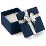 Sterling Silver Created Blue Opal Wave Necklace Pendant with 18'' Box Chain